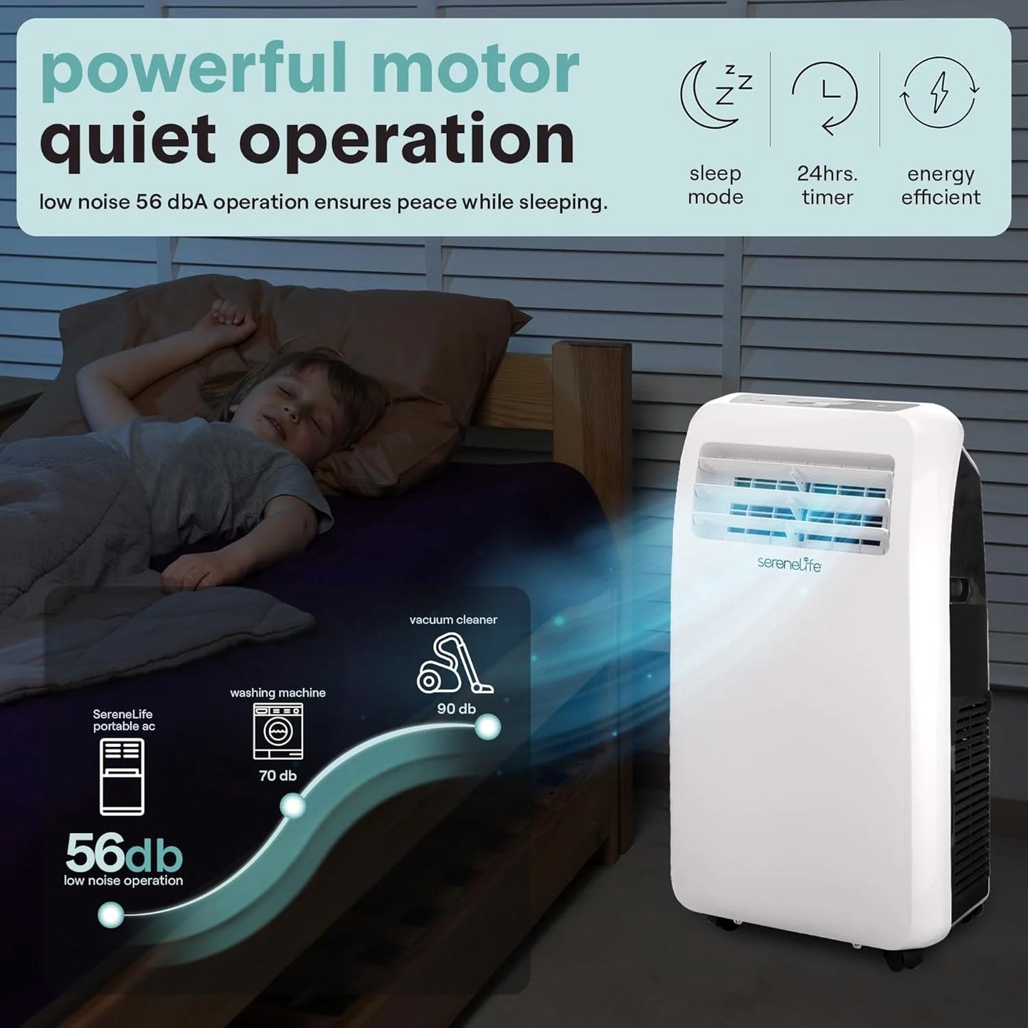 12000 BTU Portable Air Conditioner with Built-In Dehumidifier, Remote Control, Window Exhaust Kit
